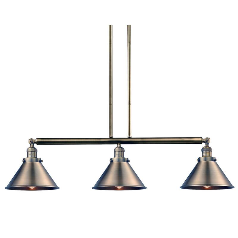 Innovations Lighting Briarcliff 3 Light 43" Wide Linear Chandelier - Brushed Brass / Brushed Brass