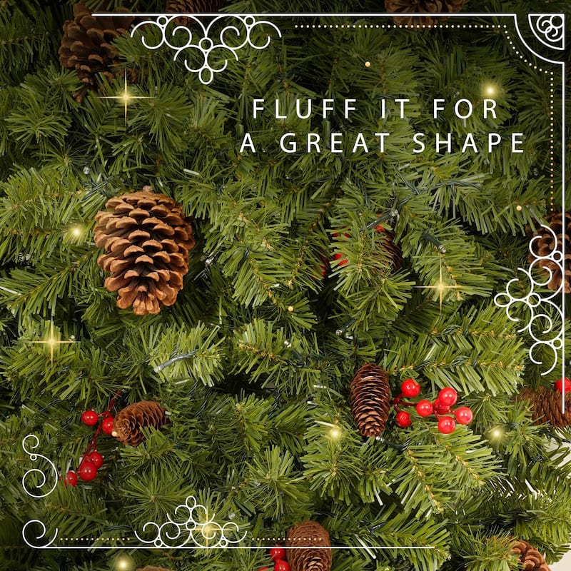 6ft Upside Down Hanging Quarter Tree,Christmas Tree Hanging from The Ceiling with 300 LED Warm White Lights,600 Lush Branch Tips