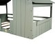 preview thumbnail 16 of 38, Wood House Bed with Roof & Door, Window and Guardrail