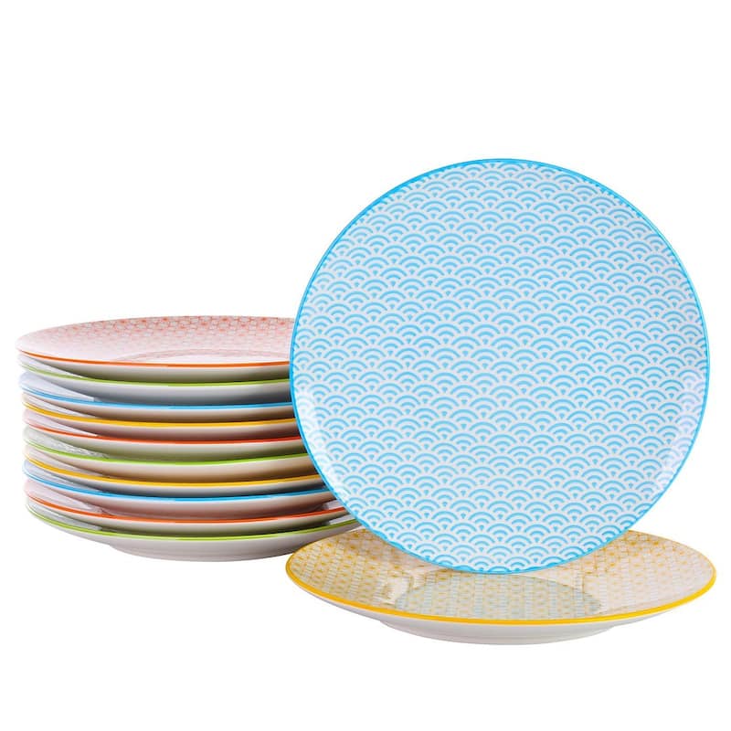 vancasso Macaron 4-Piece Multi-Color Dinner Plates Dessert Soup Plates