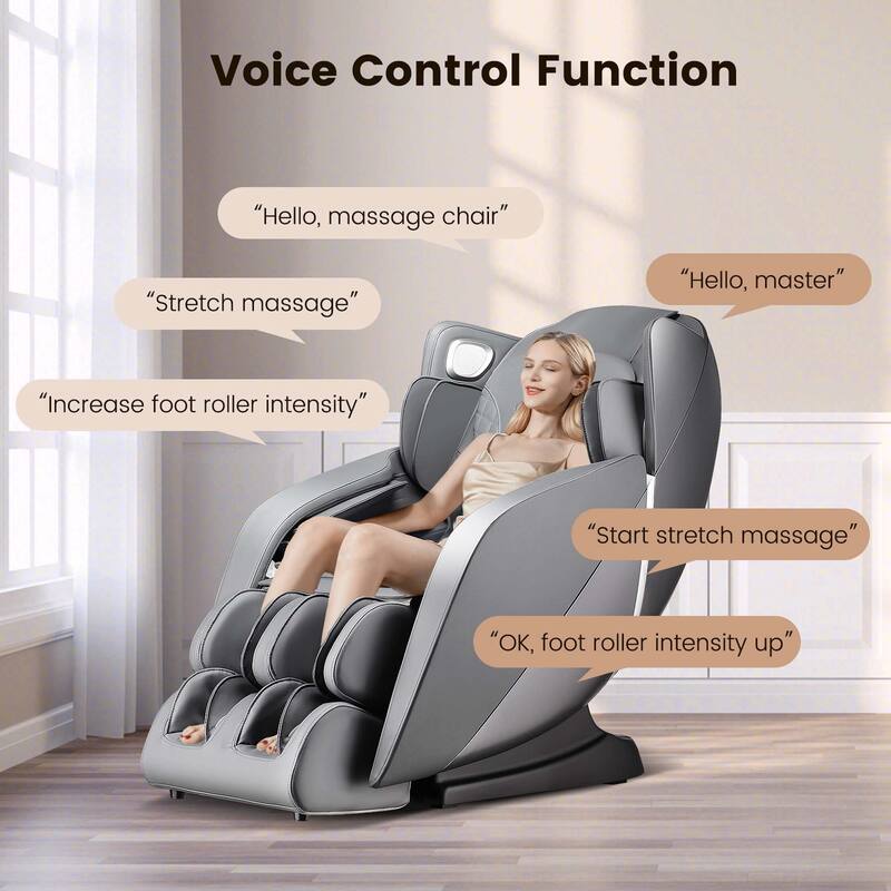 Comfort Full Body Massage Chair with Voice Control Heat Foot Roller