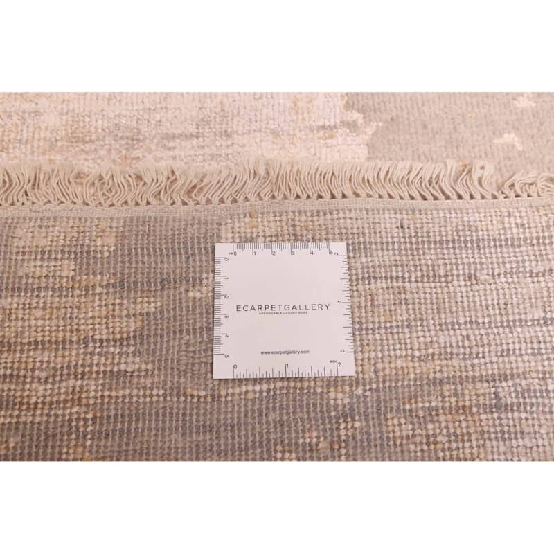 ECARPETGALLERY Hand-knotted Legacy Beige Silk, Wool Rug - 2'6 x 10'2
