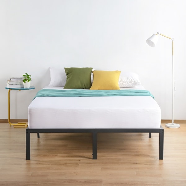 Heavy duty metal shop bed frame queen