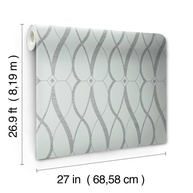 Fontaine, Graceful Geo 26.9' L X 27" W, Wallpaper Roll