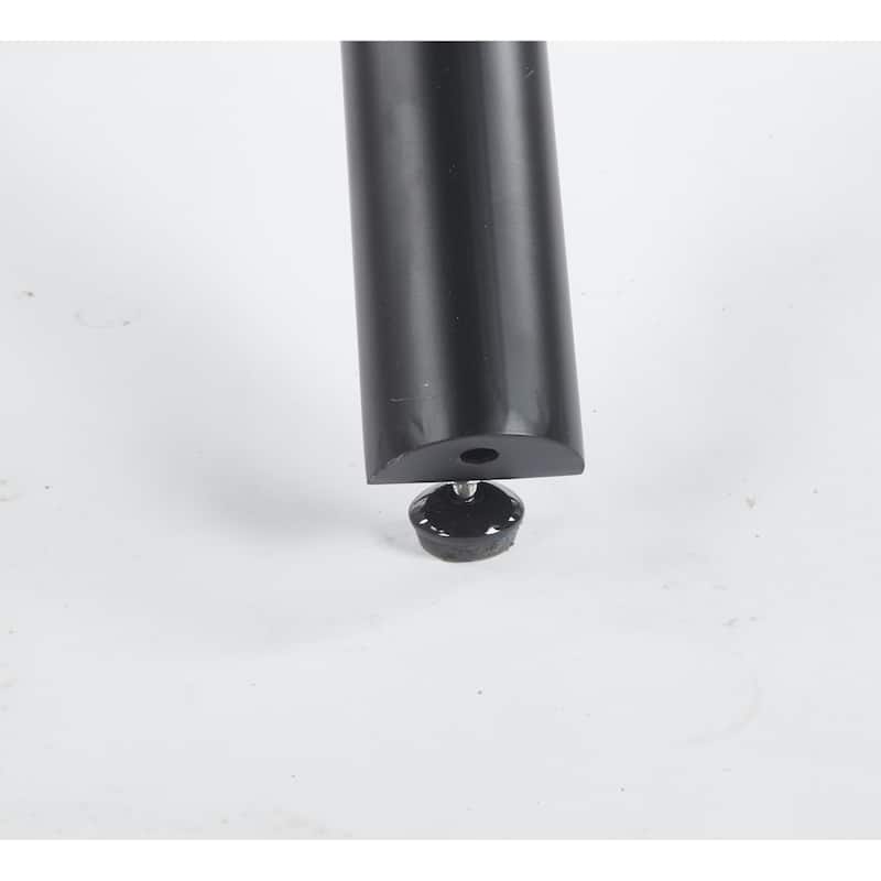 GDFStudio - Monteria Modern 43.31" Tempered Glass Top Dining Table with Chrome Metal Base