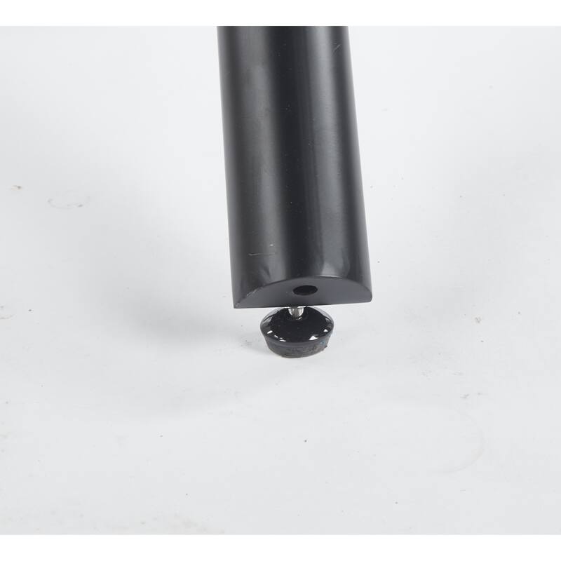 Round Glass Dining Table for 4 Person, Small Kitchen Table with Glass Tabletop & Metal Legs, Modern Leisure Coffee Table