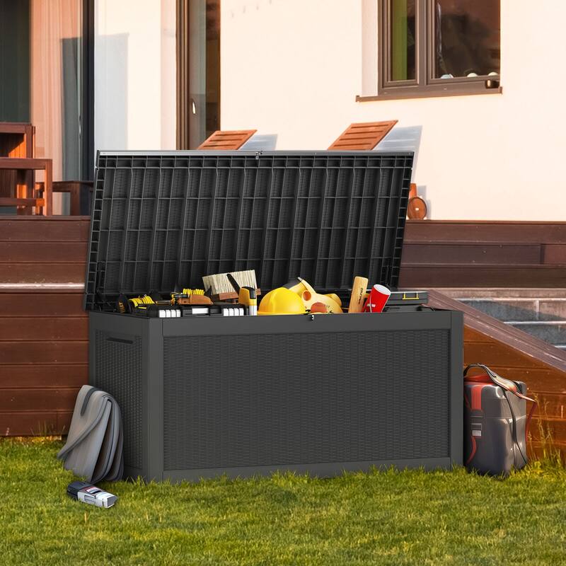 260 Gallon Large Resin Waterproof Outdoor Storage Box