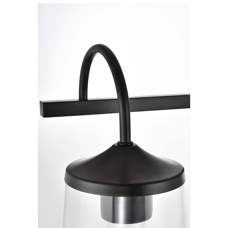 Avant 1 Light Black and Clear Bath Sconce