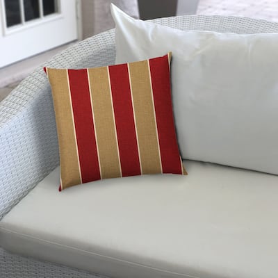 MADALENA STRIPE Red Indoor/Outdoor Pillow - Sewn Closure