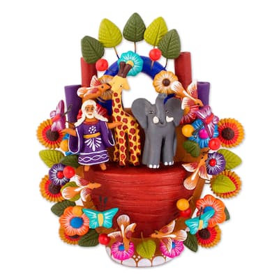 NOVICA Savior of Animals, Ceramic sculpture