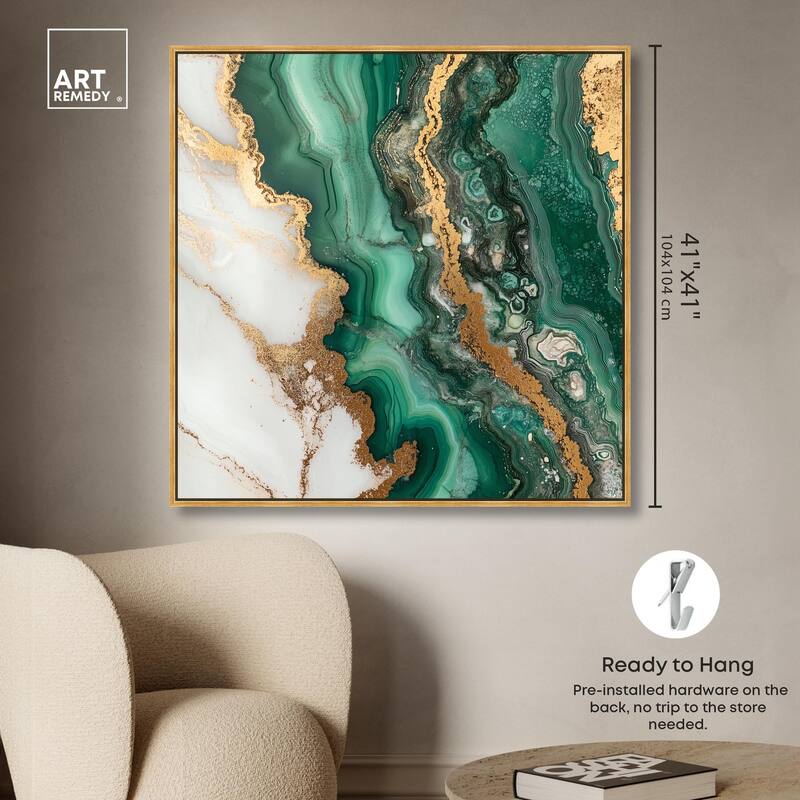 Malachite Majesty Canvas by Art Remedy