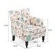 preview thumbnail 8 of 7, Harrison Floral Fabric Tufted Club Chair by Christopher Knight Home - 28.00" L x 29.50" W x 33.50" H