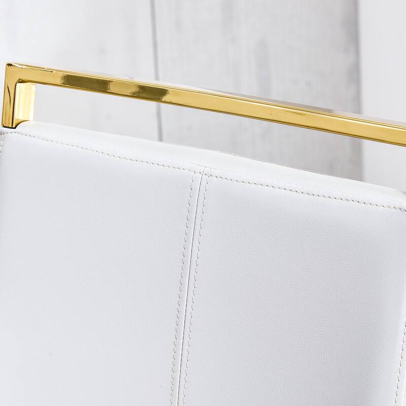 Modern Dining Chairs with Golden C-shaped Tube Metal Legs