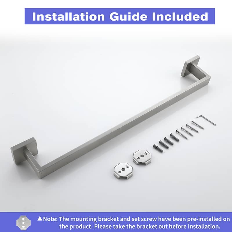 24in Wall Mounted Towel Bar Towel Holder in Stainless Steel
