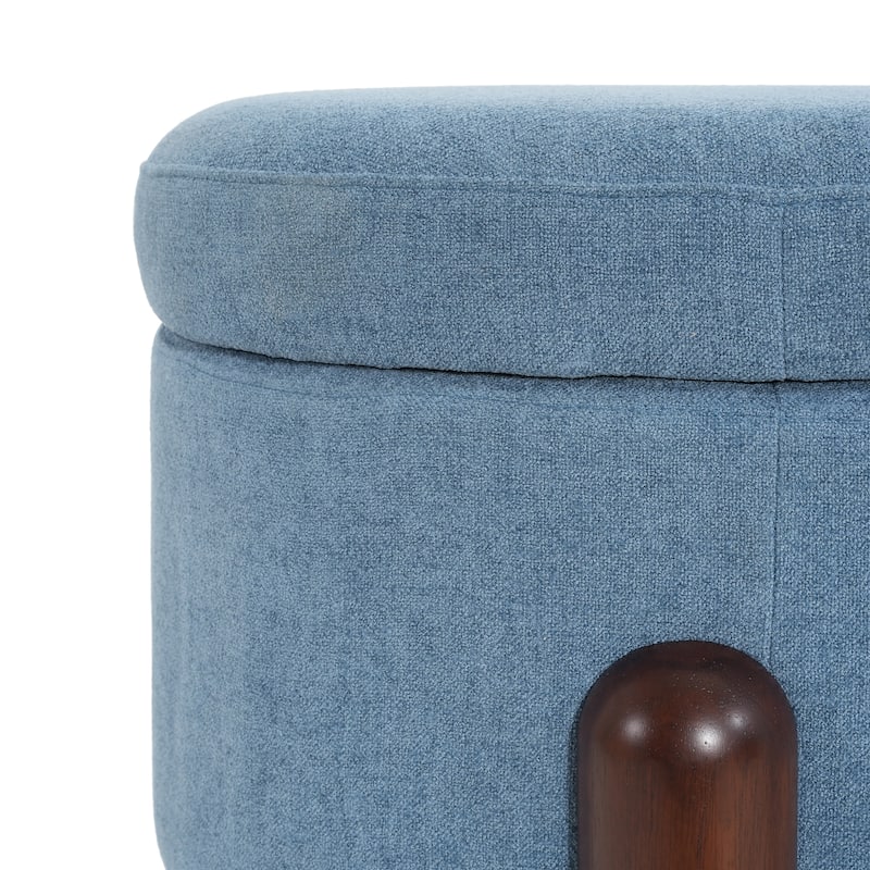 Christopher Knight Home - Wyeth Fabric and Rubberwood Storage Bench