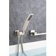 preview thumbnail 3 of 32, Modern Wall Mounted Bathtub Faucet with Hand Shower 180° Swivel Tub Filler Faucet Single Handle Contemporary Tub Faucet