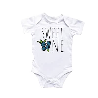 Blueberry Fruit Sweet One - Baby Boy Girl Clothes Infant Bodysuit Funny Cute Newborn