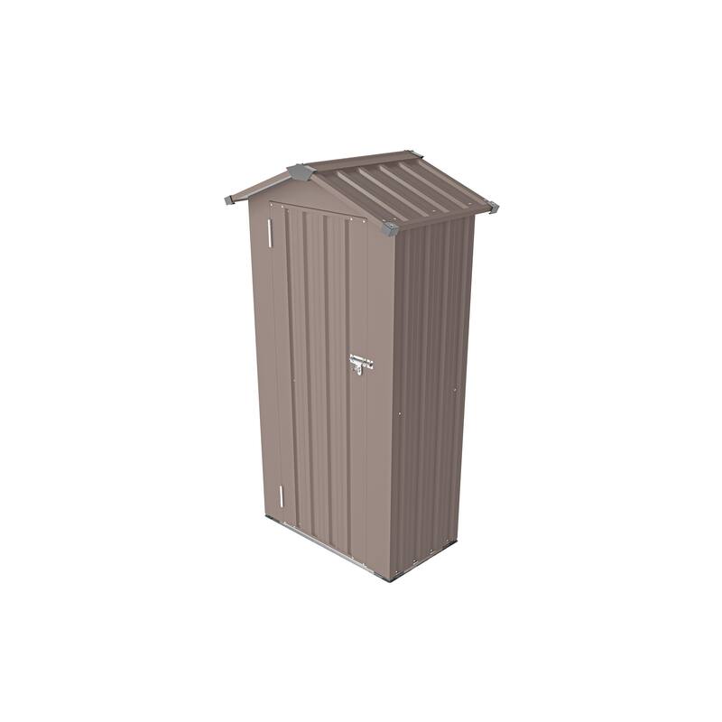 Galvanized Iron Garden Shed Tool Shed with Waterproof Lock & Stylish Design Outdoor Storage Shed for Backyard