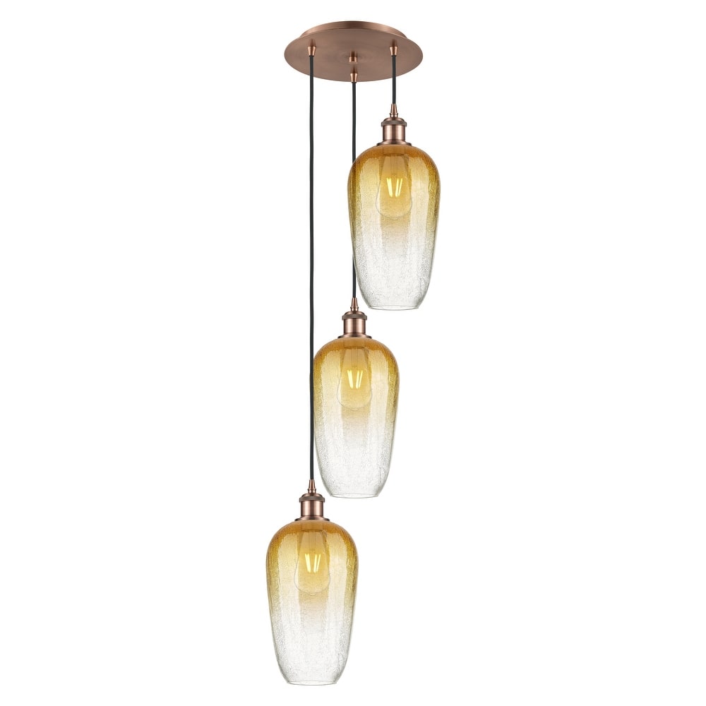 Innovations Lighting Endless Possibilities Ballston - Brookhaven Flute - 3 Light 14" Cord Hung Multi Pendant