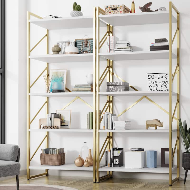 Futzca 5 Tier Storage Bookshelf