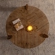 preview thumbnail 4 of 3, Natural Wood Round Coffee Table for Living Room