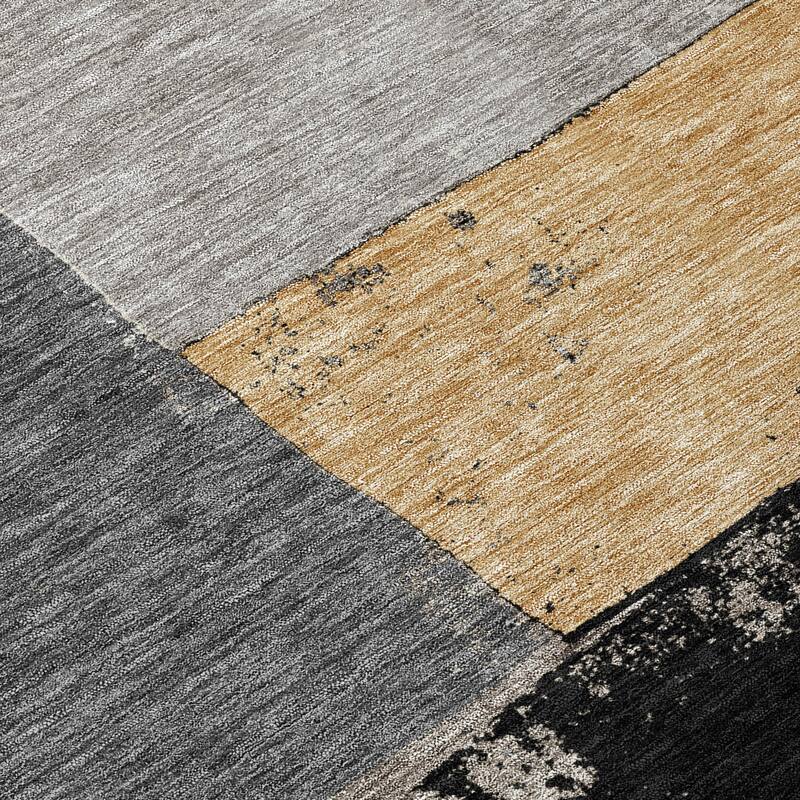 Machine Washable Indoor/ Outdoor Abstract Kraig Chantille Rug