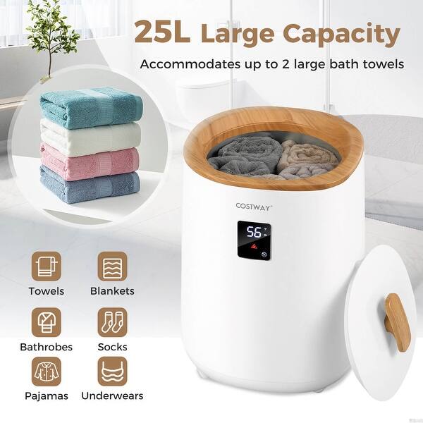 Towel Warmer Large Auto Shut Off Luxury Blanket Warmer Spa/Bathroom - White