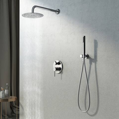 10-inch Rainfall Shower Head with Handheld Shower