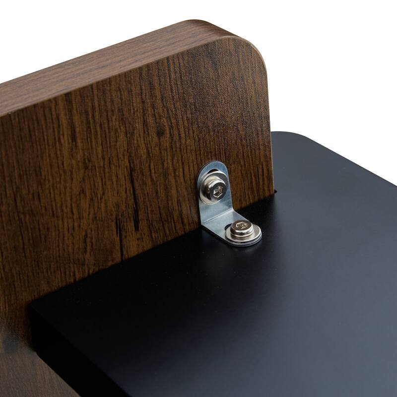 39.3" Minimalist Coffee Table, Dark Wood Finish