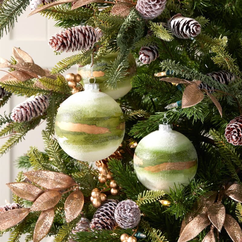 Beaded Glass Ball Ornament (Set of 6) - N/A