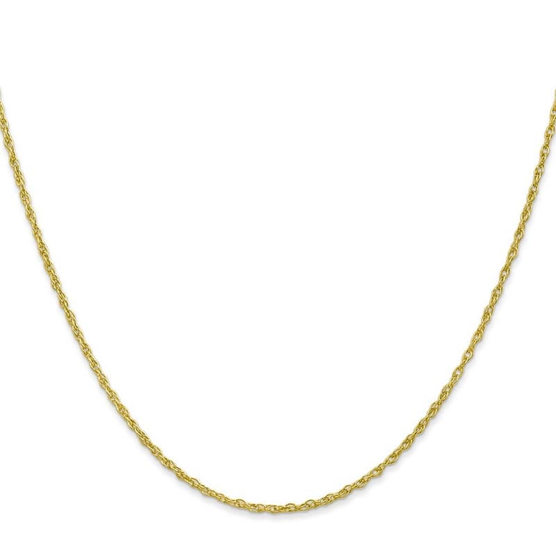 Curata 10k Yellow Gold 1.3mm Heavy Baby Rope Chain Necklace (Lobster) Options: 16 18 20 24