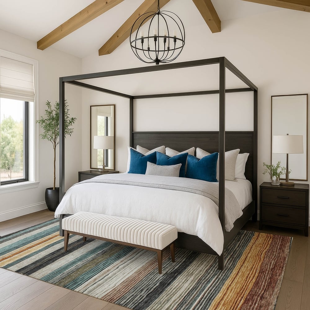 Premium Washable Super Soft Striped Mayfield Rug