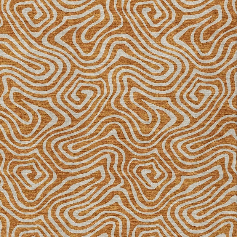 HomeRoots Abstract Transitional Rectangle Outdoor Rug