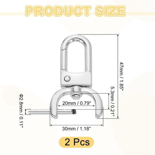Snap Hook Swivel Clasp Detachable D-Rings Bag Strap Replacement