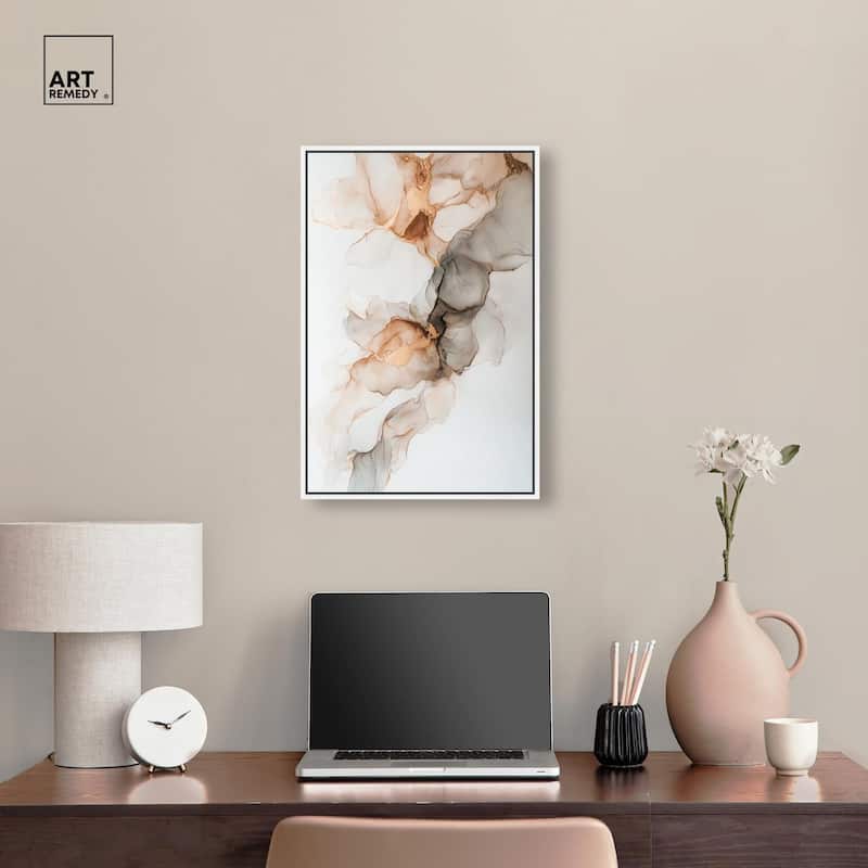 Smoky Gold Drift Canvas by Art Remedy