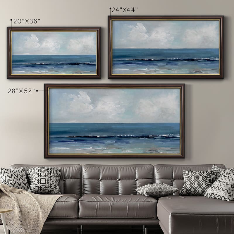 Blue Seas Premium Framed Canvas- Ready to Hang