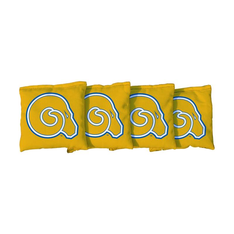 Albany State University Golden Rams Yellow Cornhole Bags - All-Weather Resin Filled
