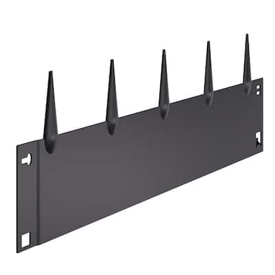 5-Pack Black Galvanized Steel Rust-Resistant Landscape Edging Garden Border with Spikes - 39 x 8.15 x 0.06 in