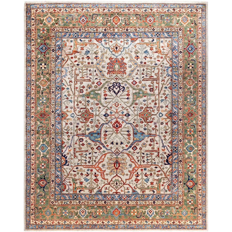 Serapi One-of-a-Kind Hand-Knotted Area Rug - Gray - 8' 1" x 9' 11"