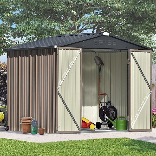 Lockable bike storage clearance shed