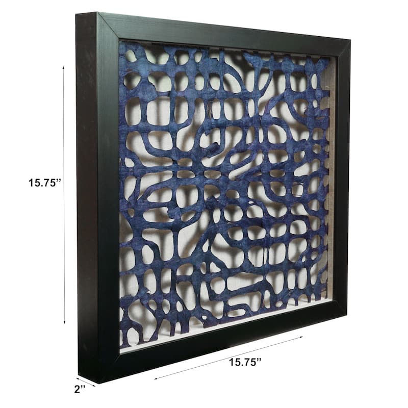 HUJI Abstract Handmade Paper Art Shadow Box Wall Decor