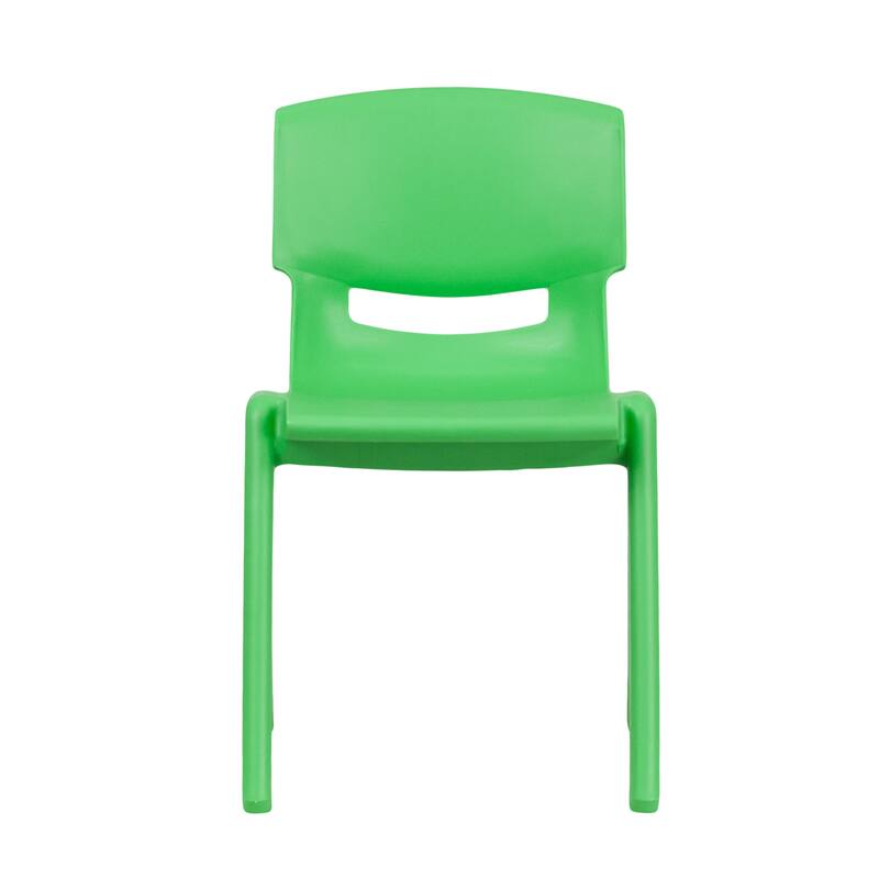 4 Pack Plastic Stackable K-2 School Chair with 13.25"H Seat