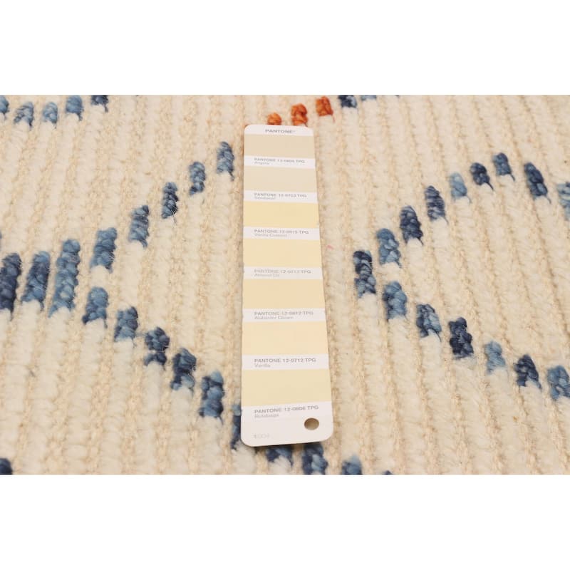 ECARPETGALLERY Hand-knotted Tangier Cream Wool Rug - 5'2 x 8'2