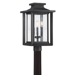 Wakefield 3-Light Outdoor Post Lantern in Earth Black