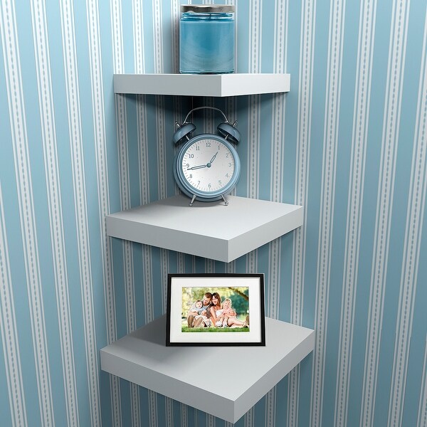 Wall Mount Corner Shelves, Square Hanging Wall Shelf Decoration