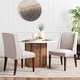 preview thumbnail 3 of 13, SAFAVIEH Dining Noho Beige Linen Dining Chairs (Set of 2) - 26" W x 22" D x 40" H