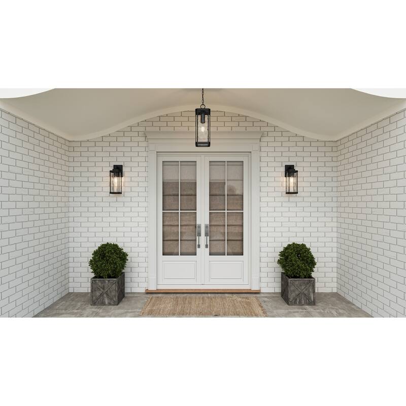 Balchier 1-Light Matte Black Outdoor Hanging Lantern