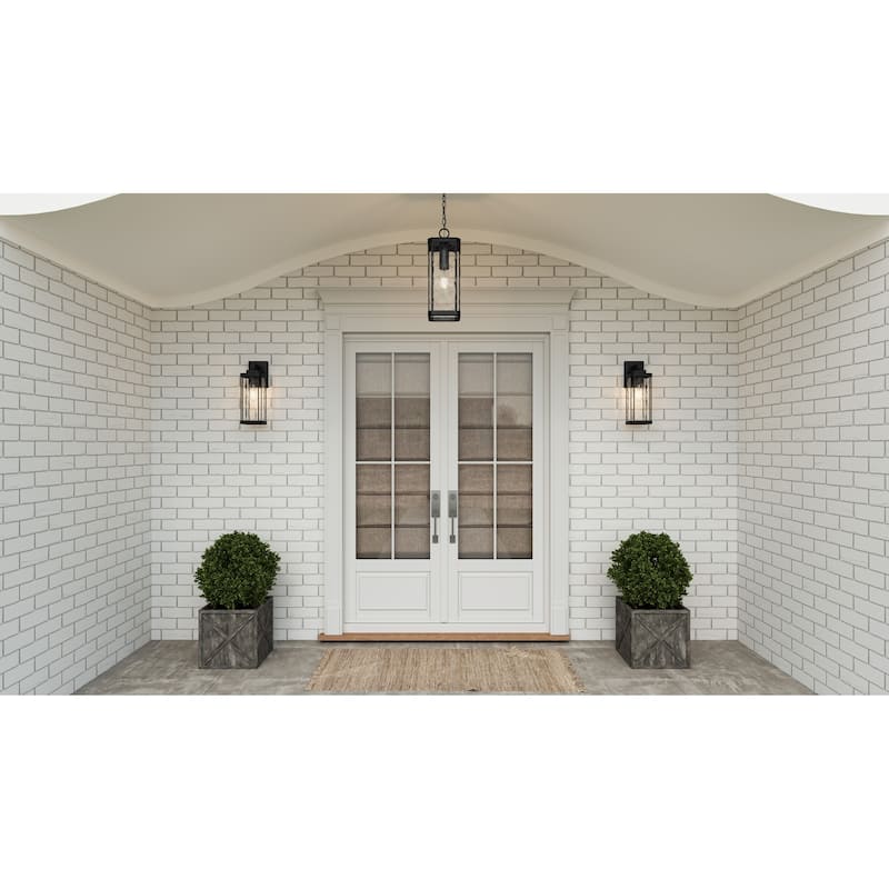 Buckley 1-Light Matte Black Outdoor Hanging Lantern
