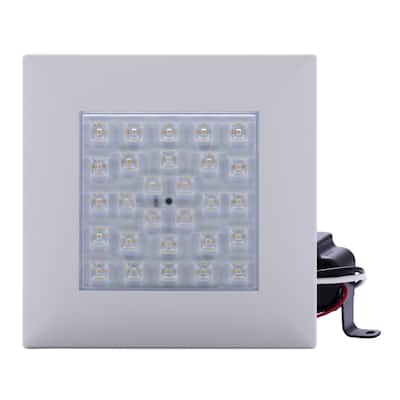 4" 8W Square Dimmable Downlight Clear Lens/ Color Trim 3500K LED Flush Mount