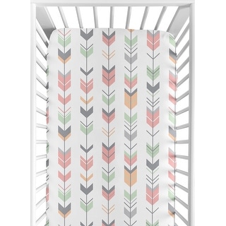 Sweet Jojo Designs Woodsy Collection Coral and Mint Microfiber Arrow ...